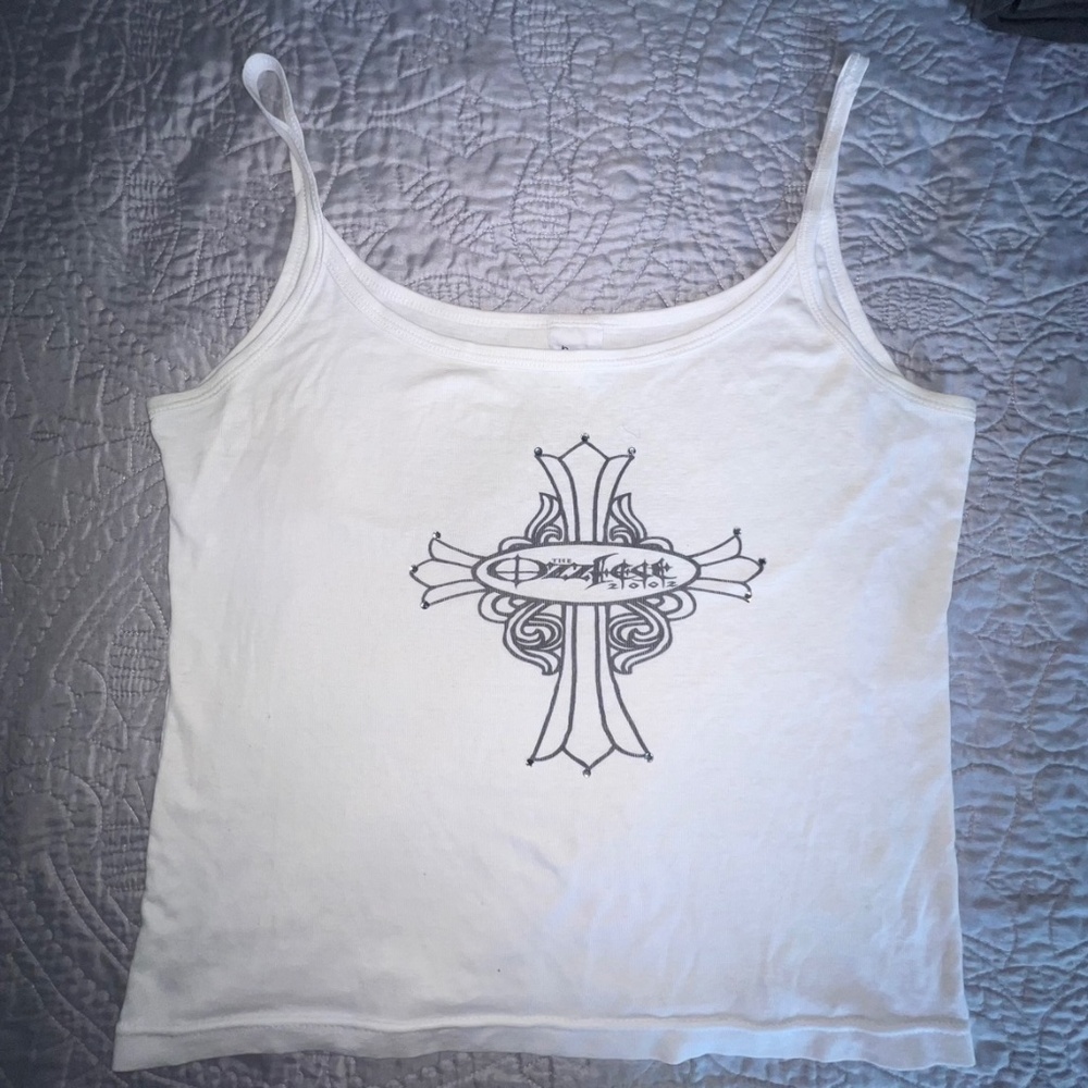 Ozz Fest 2002 Women's Vintage White Tank Top - RARE!! Size Large